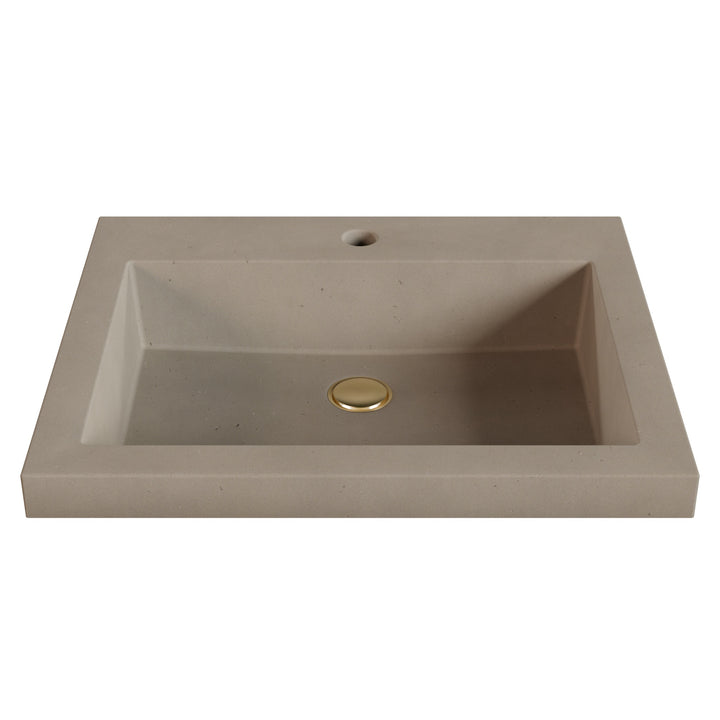 Kebi Trough Drop-In Faucet Ledge Sink - 22"