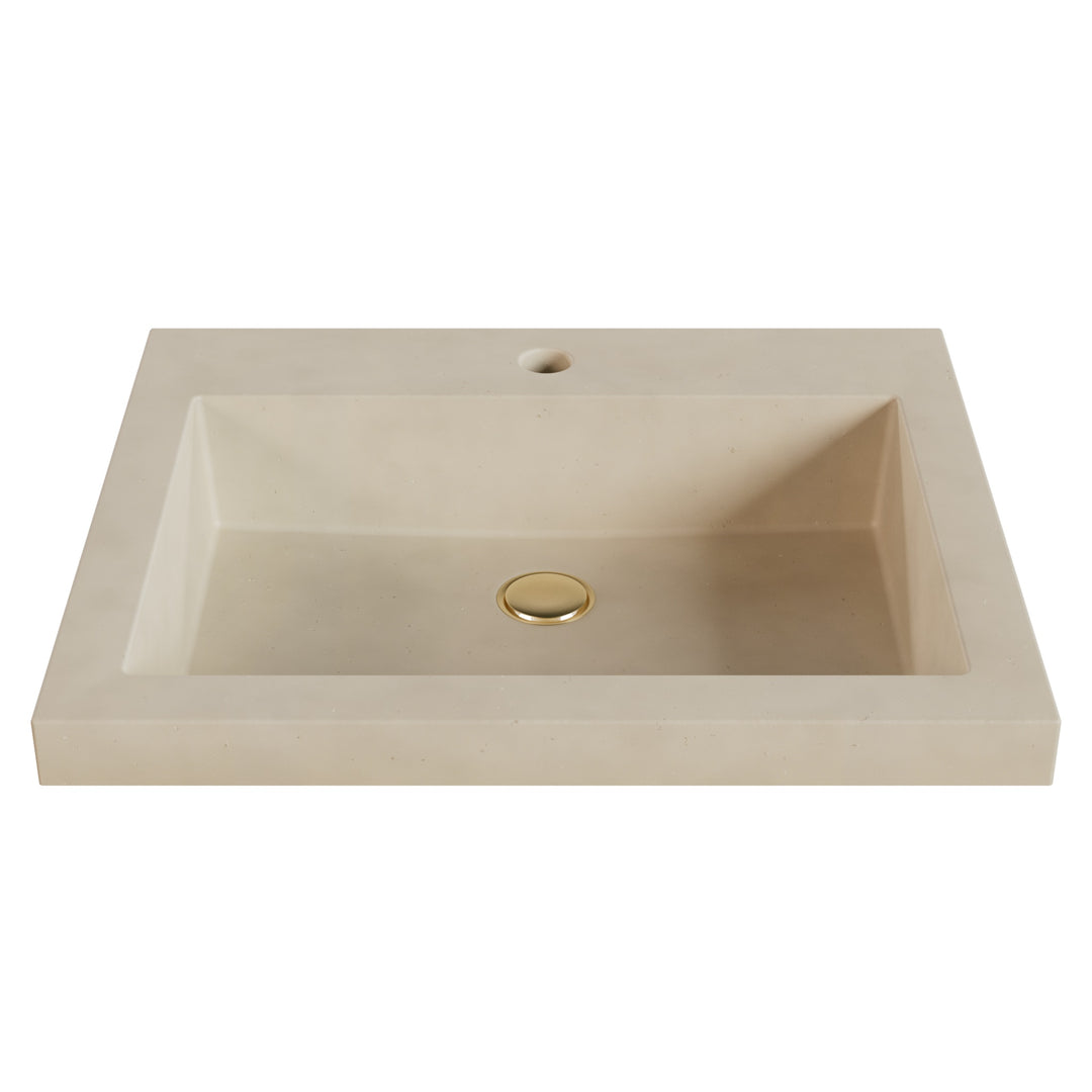 Kebi Trough Drop-In Faucet Ledge Sink - 22"
