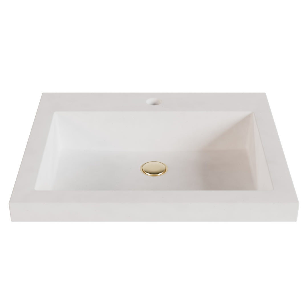 Kebi Trough Drop-In Faucet Ledge Sink - 22"