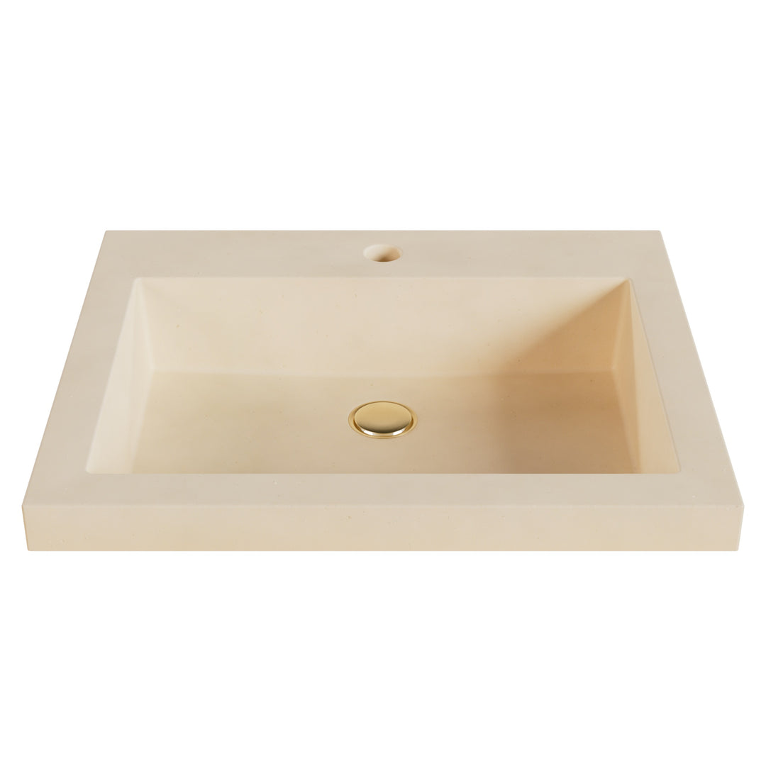 Kebi Trough Drop-In Faucet Ledge Sink - 22"
