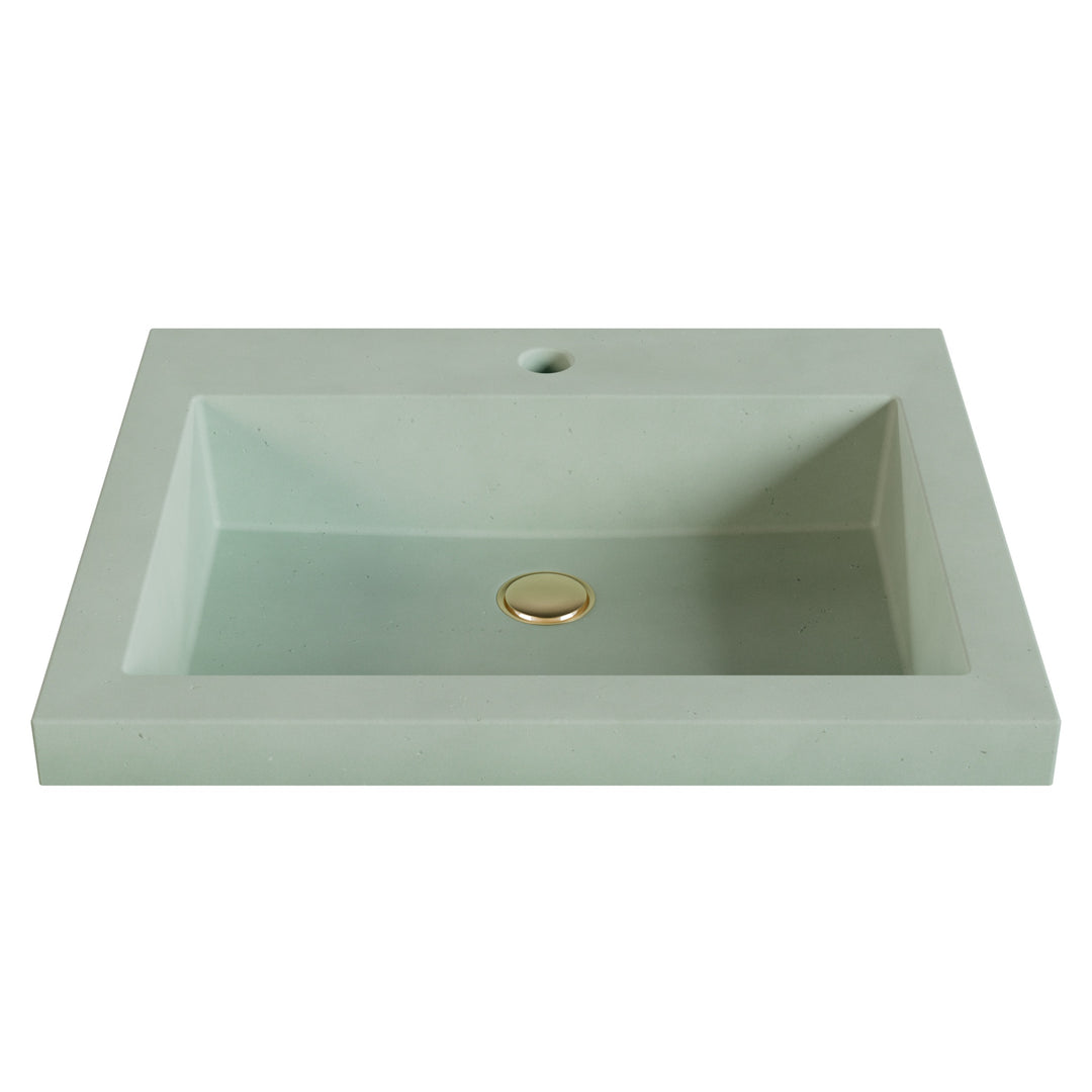 Kebi Trough Drop-In Faucet Ledge Sink - 22"