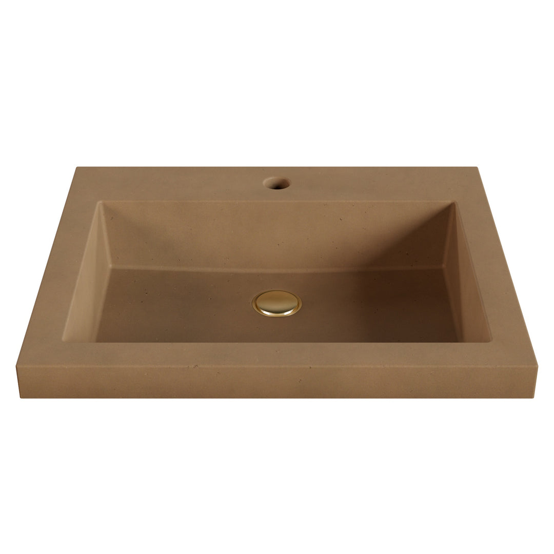 Kebi Trough Drop-In Faucet Ledge Sink - 22"