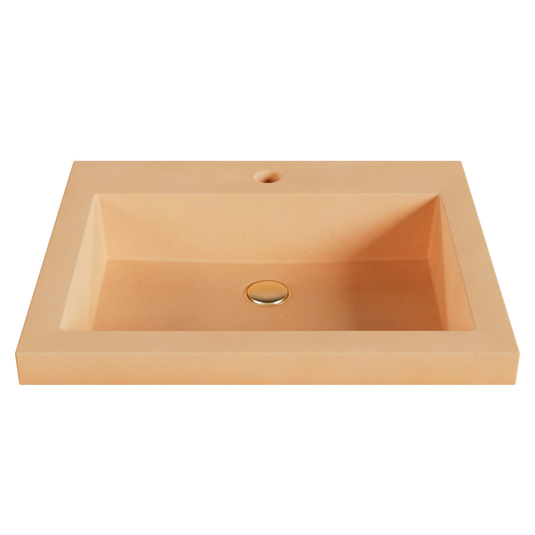 Kebi Trough Drop-In Faucet Ledge Sink - 22"