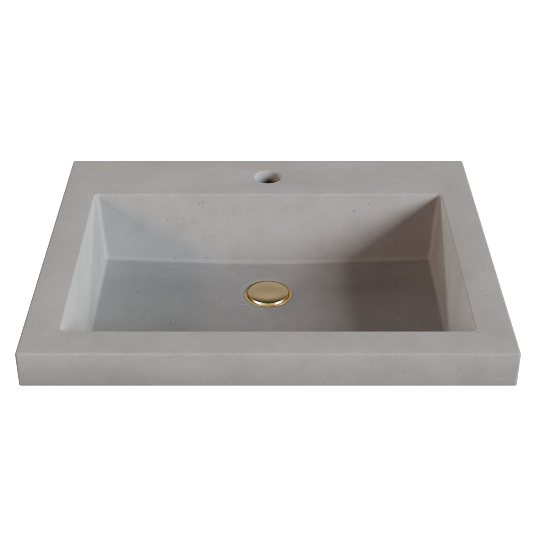 Kebi Trough Drop-In Faucet Ledge Sink - 22"