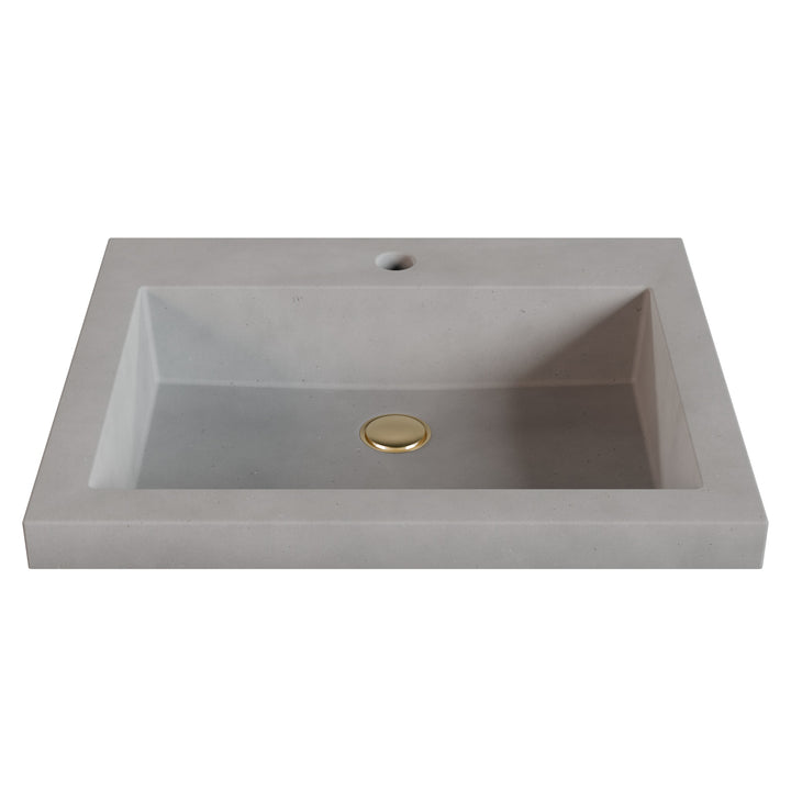 Kebi Trough Drop-In Faucet Ledge Sink - 22"