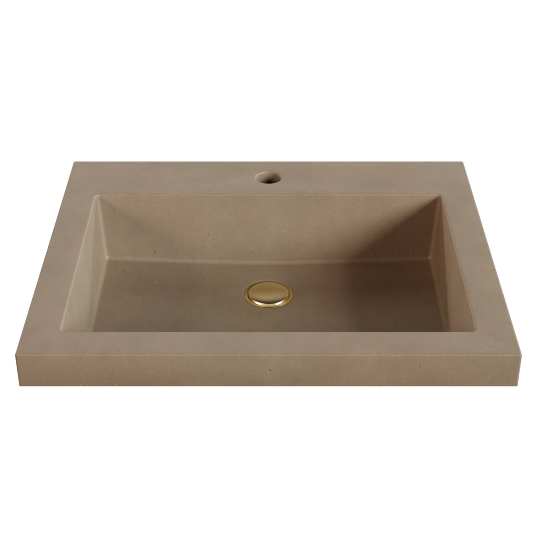 Kebi Trough Drop-In Faucet Ledge Sink - 22"