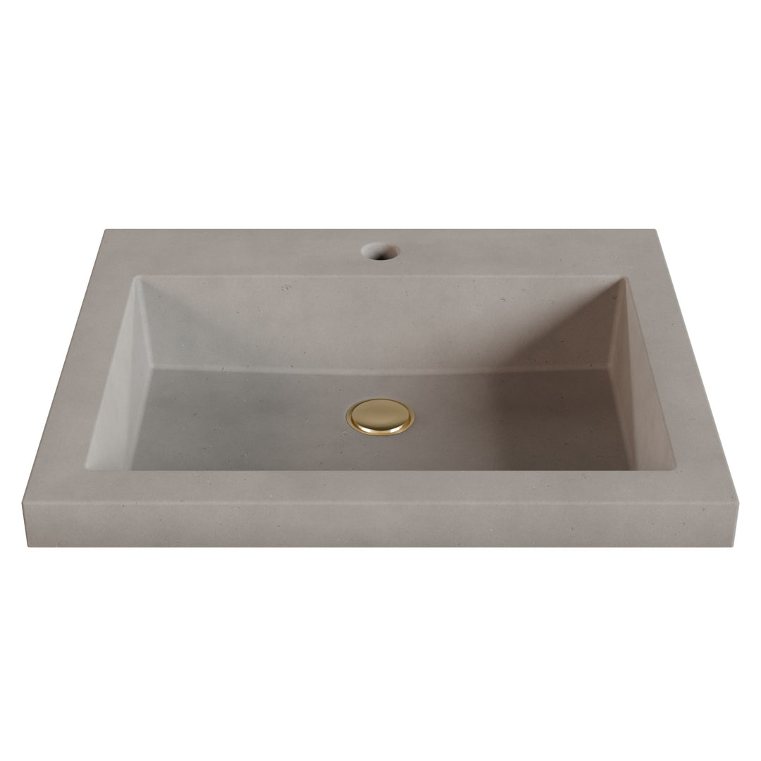 Kebi Trough Drop-In Faucet Ledge Sink - 22"