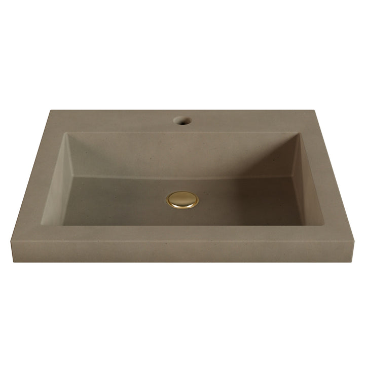 Kebi Trough Drop-In Faucet Ledge Sink - 22"
