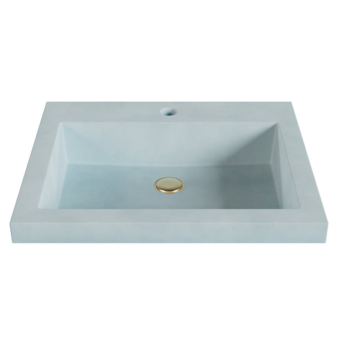 Kebi Trough Drop-In Faucet Ledge Sink - 22"