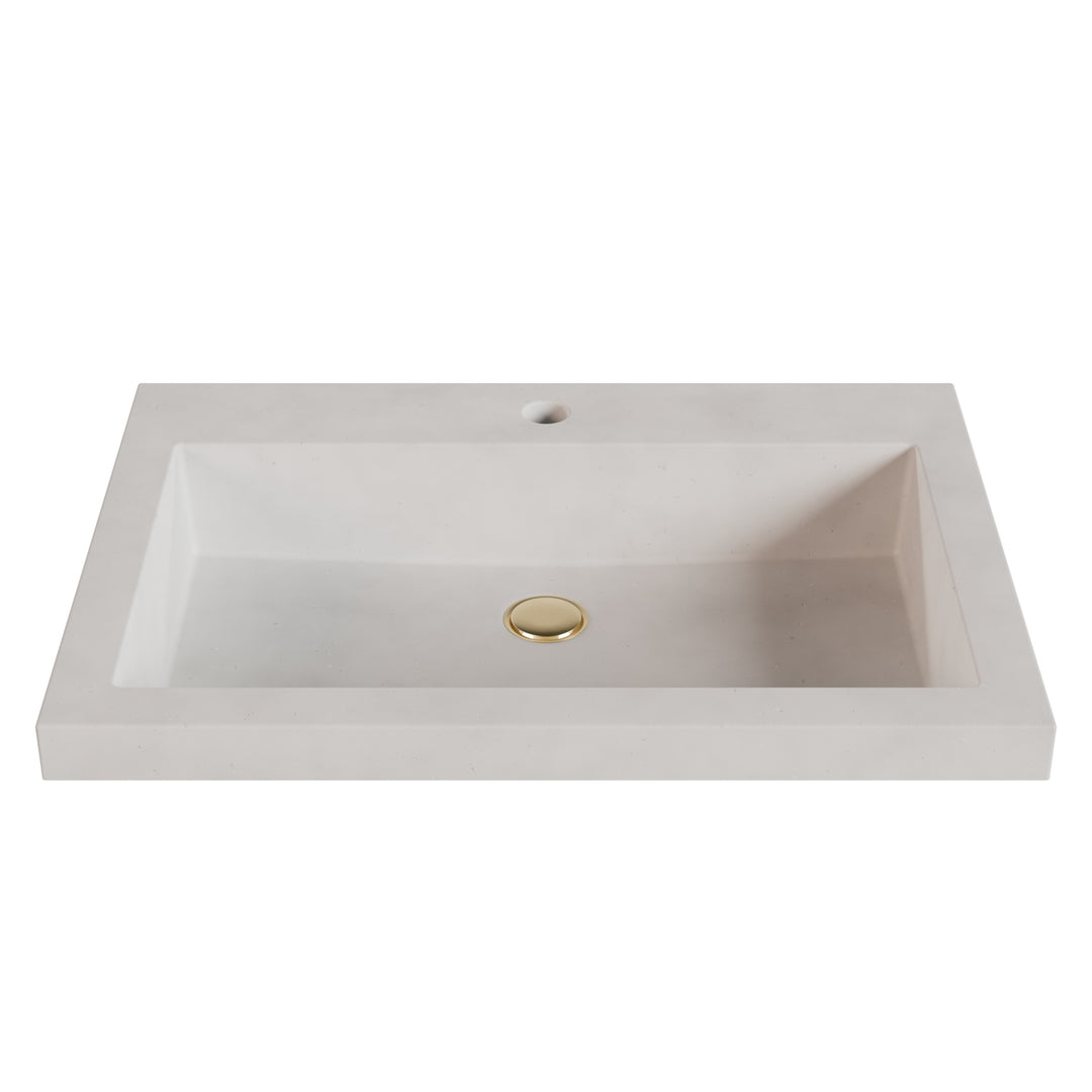 Kebi Trough Drop-In Faucet Ledge Sink - 26"