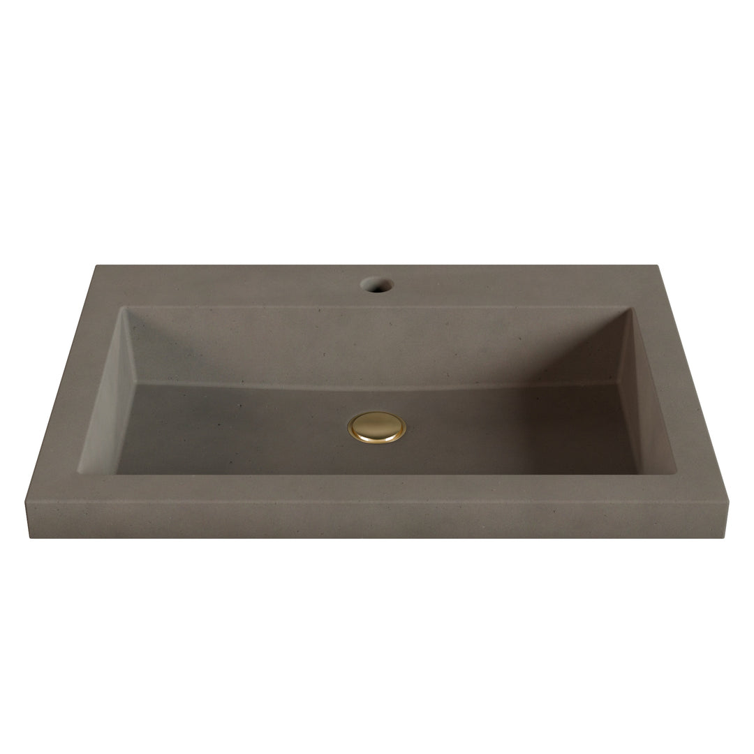 Kebi Trough Drop-In Faucet Ledge Sink - 26"