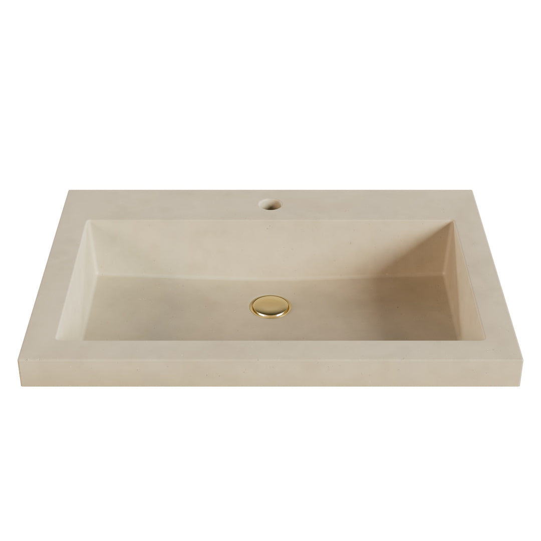 Kebi Trough Drop-In Faucet Ledge Sink - 26"