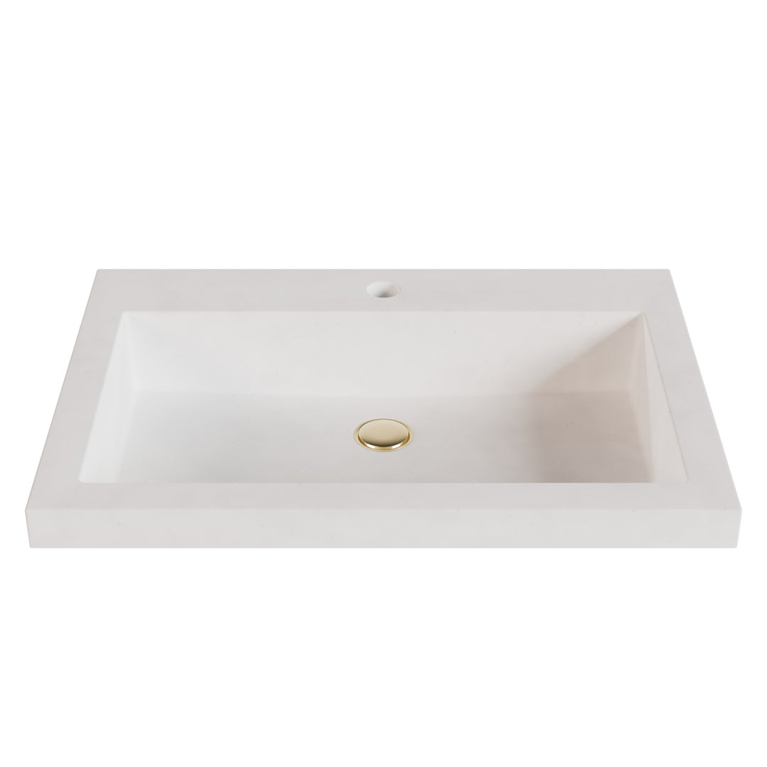 Kebi Trough Drop-In Faucet Ledge Sink - 26"