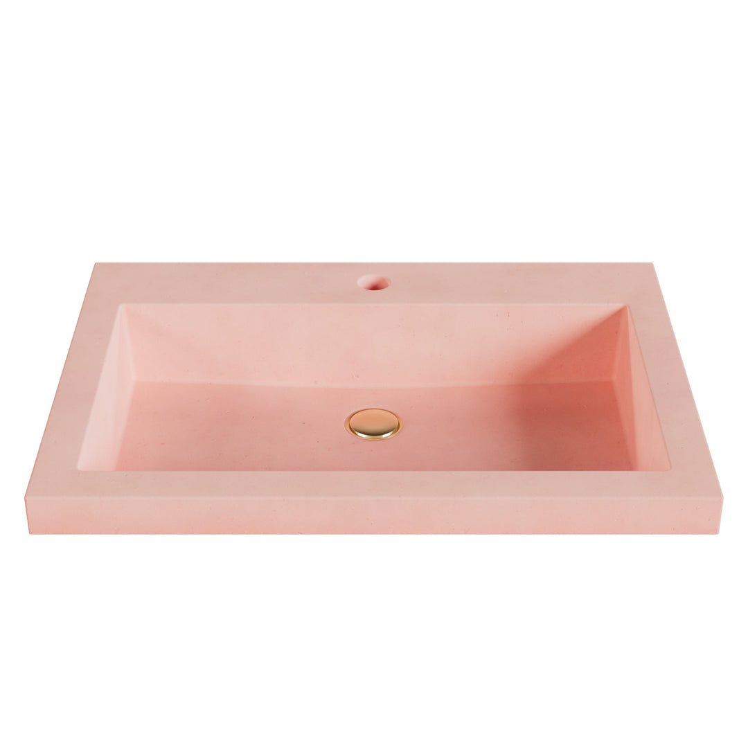 Kebi Trough Drop-In Faucet Ledge Sink - 26"