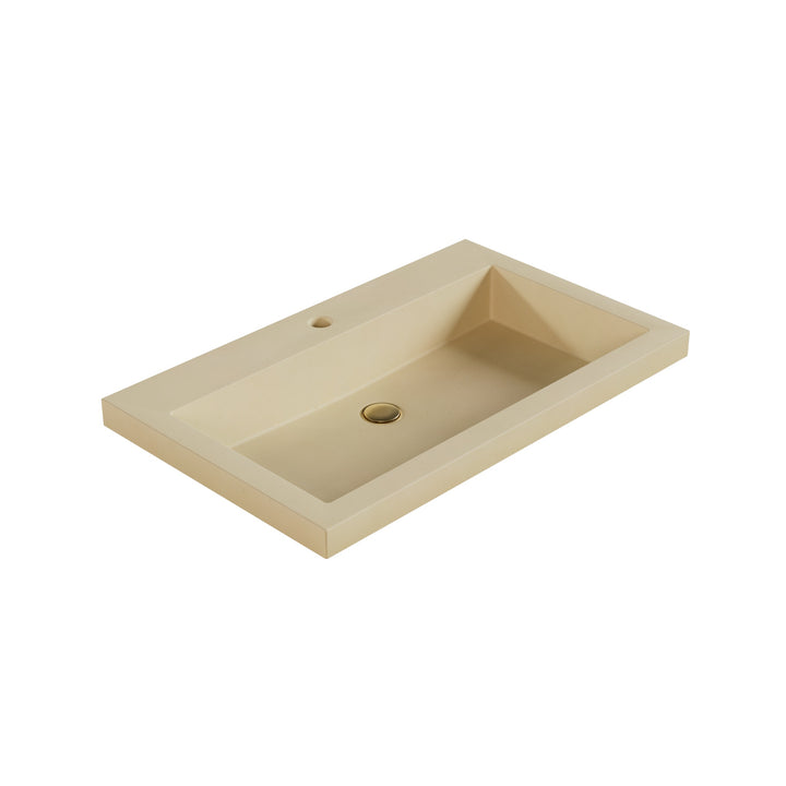 Kebi Trough Drop-In Faucet Ledge Sink - 30"
