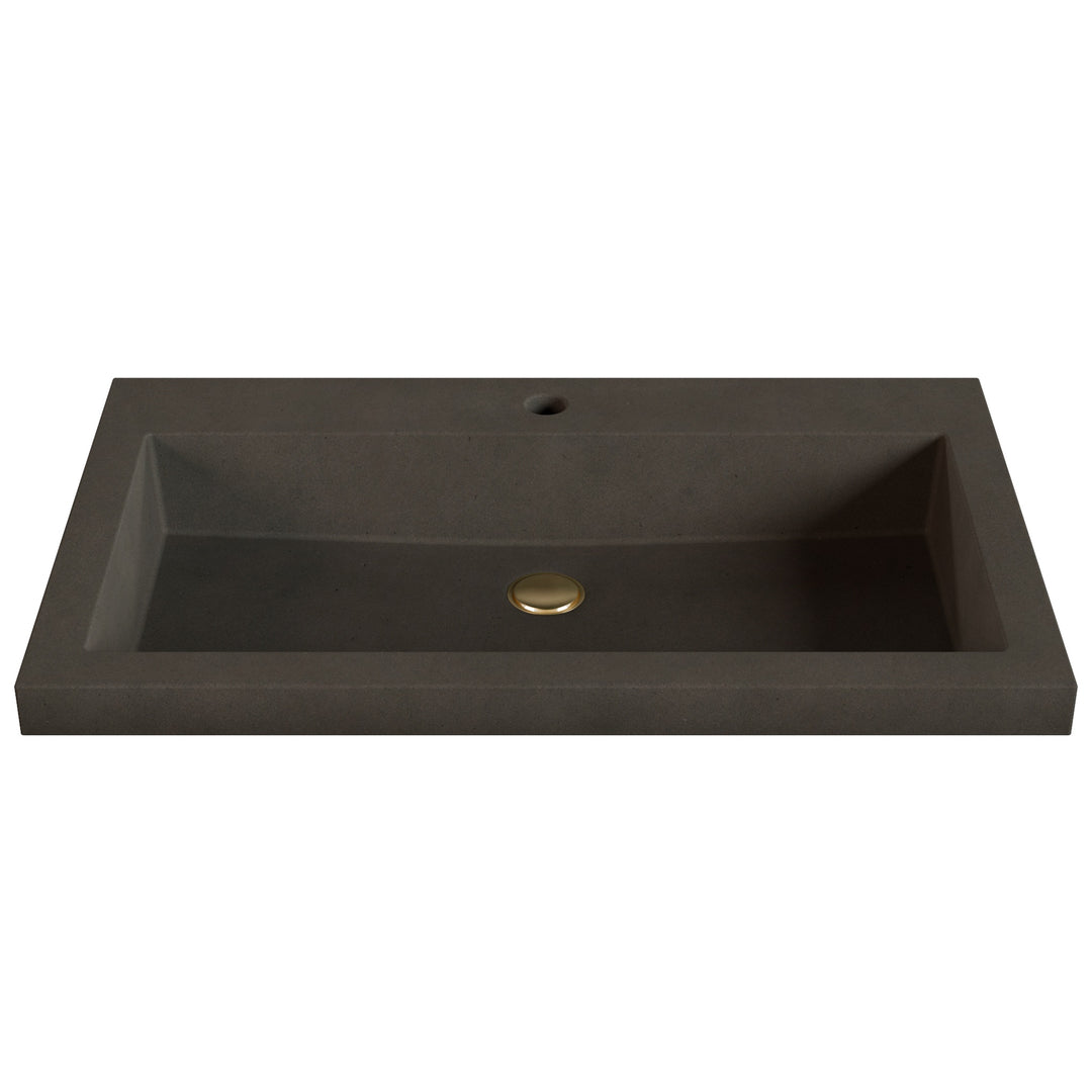 Kebi Trough Drop-In Faucet Ledge Sink - 30"