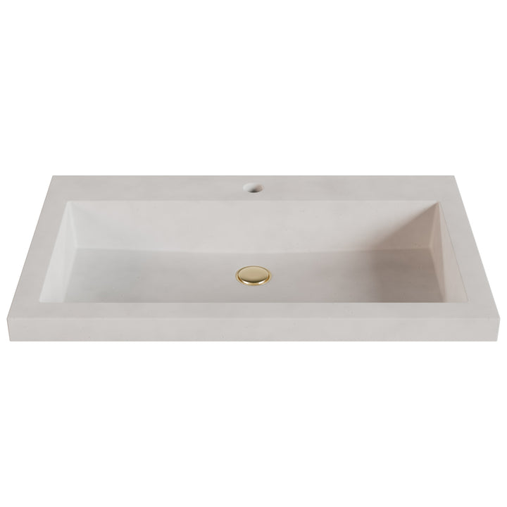 Kebi Trough Drop-In Faucet Ledge Sink - 30"