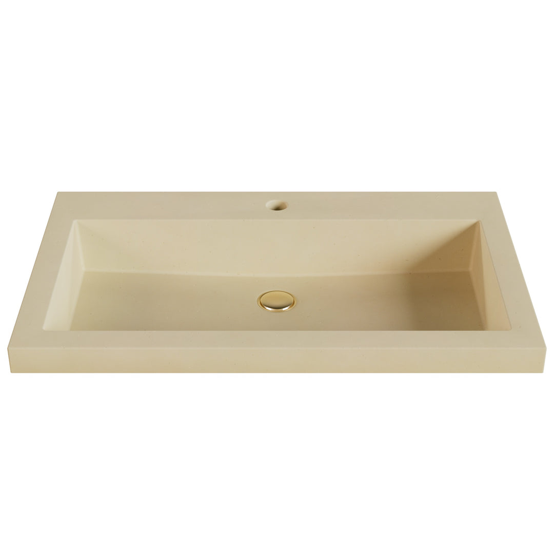 Kebi Trough Drop-In Faucet Ledge Sink - 30"