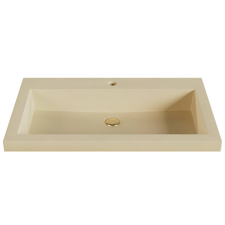 Kebi Trough Drop-In Faucet Ledge Sink - 30"