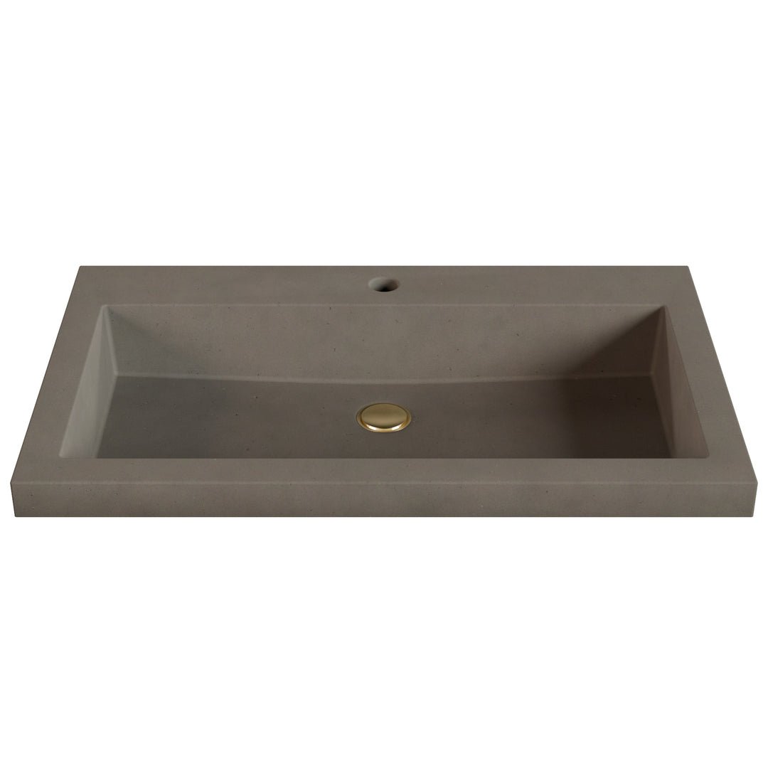 Kebi Trough Drop-In Faucet Ledge Sink - 30"