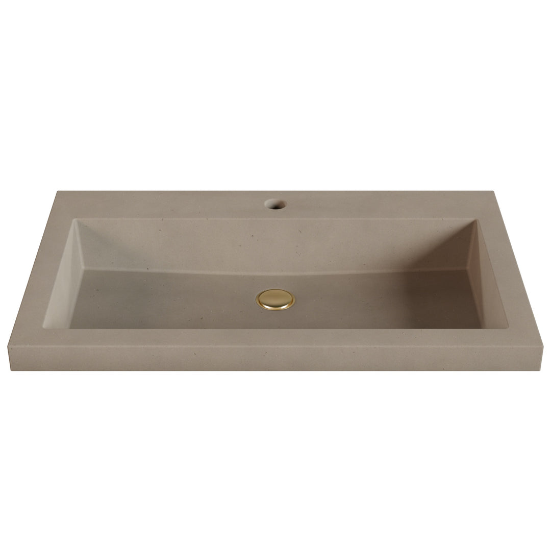 Kebi Trough Drop-In Faucet Ledge Sink - 30"