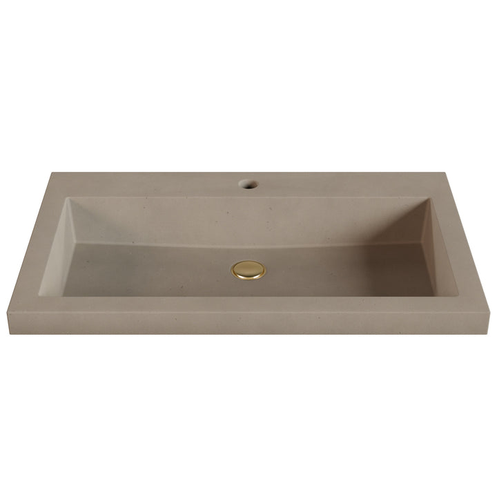 Kebi Trough Drop-In Faucet Ledge Sink - 30"