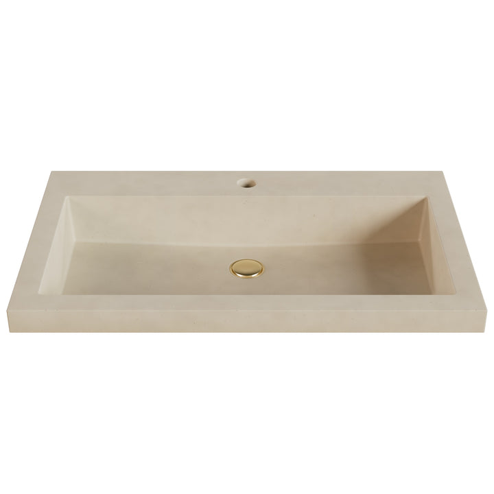 Kebi Trough Drop-In Faucet Ledge Sink - 30"