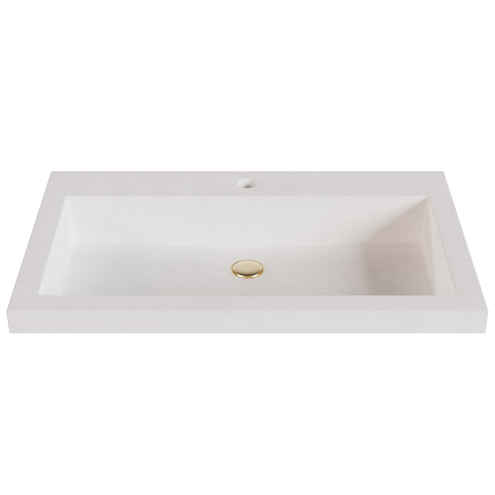 Kebi Trough Drop-In Faucet Ledge Sink - 30"