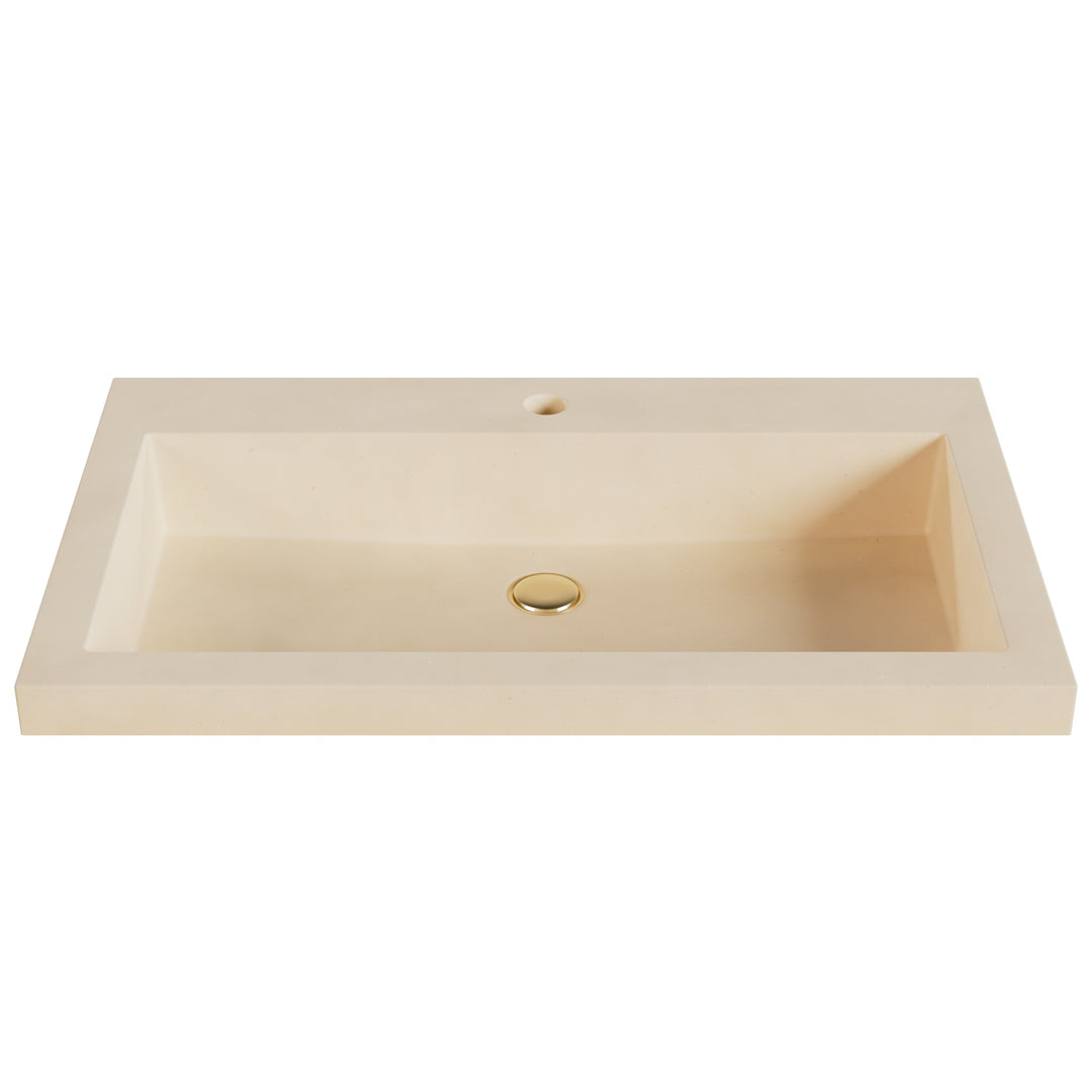 Kebi Trough Drop-In Faucet Ledge Sink - 30"