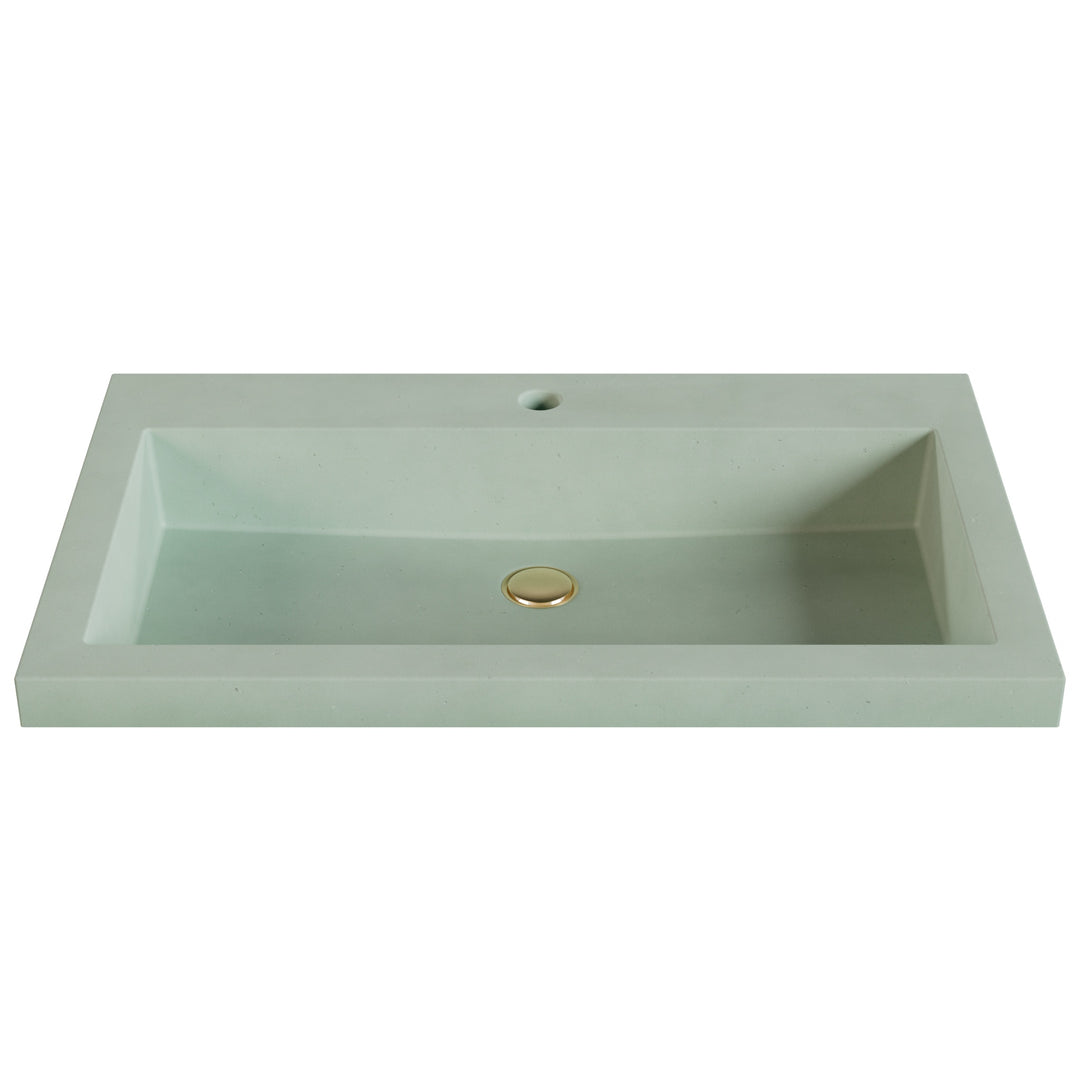 Kebi Trough Drop-In Faucet Ledge Sink - 30"