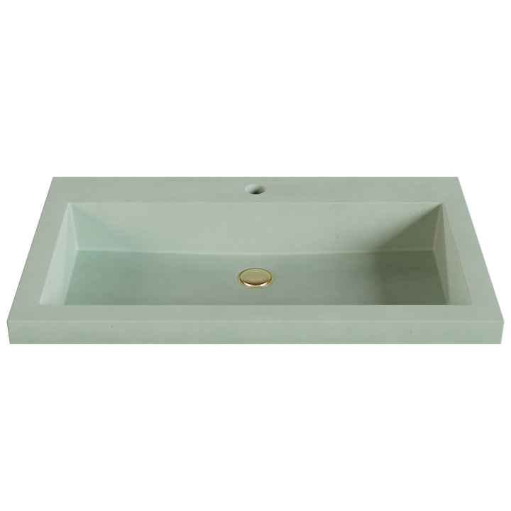 Kebi Trough Drop-In Faucet Ledge Sink - 30"