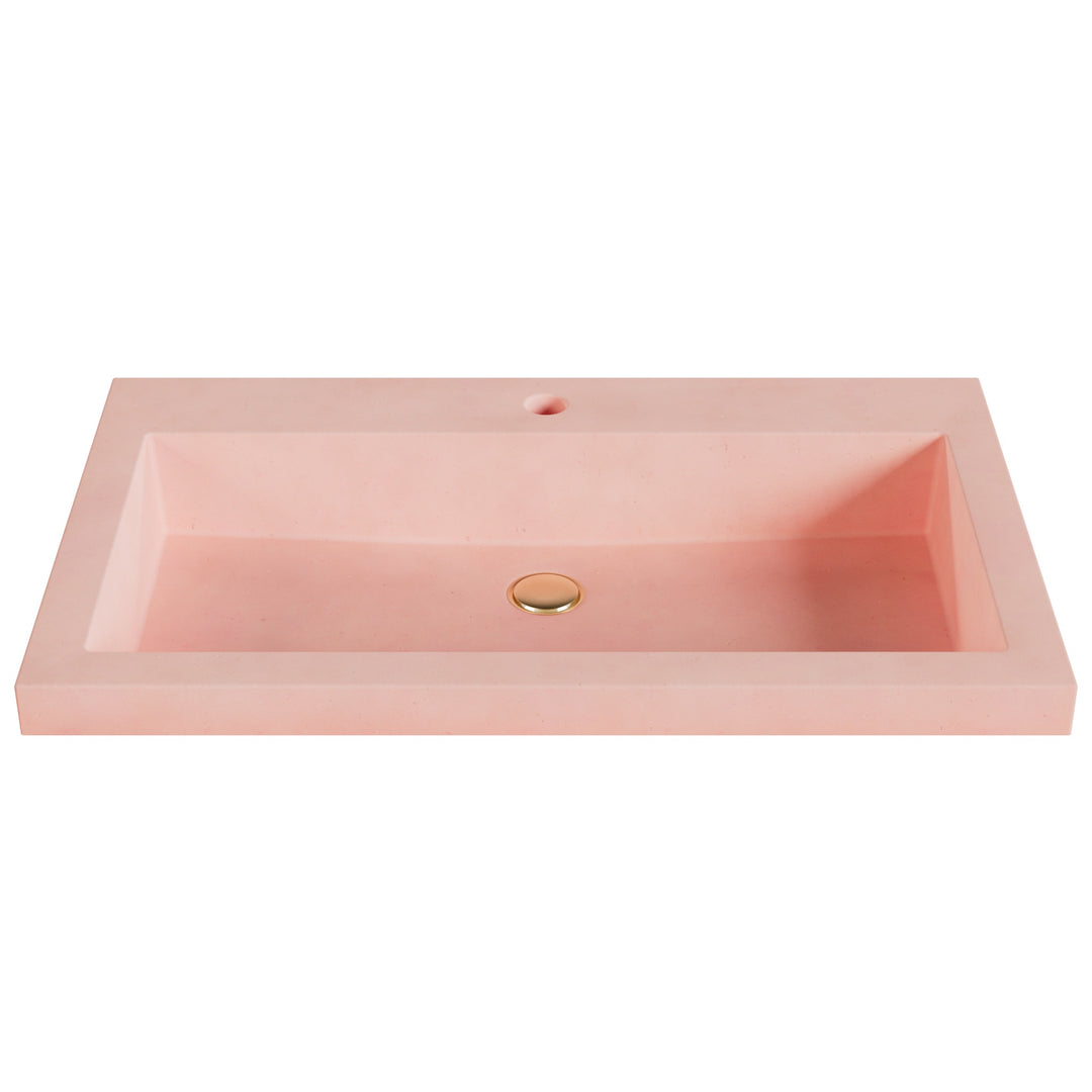 Kebi Trough Drop-In Faucet Ledge Sink - 30"