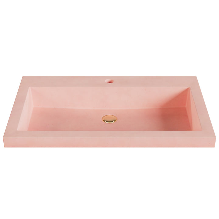 Kebi Trough Drop-In Faucet Ledge Sink - 30"
