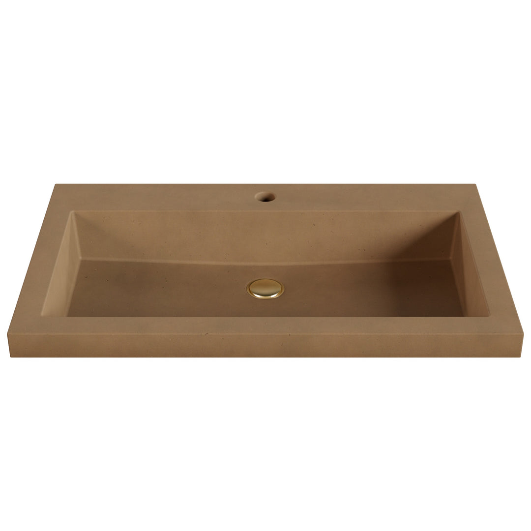 Kebi Trough Drop-In Faucet Ledge Sink - 30"