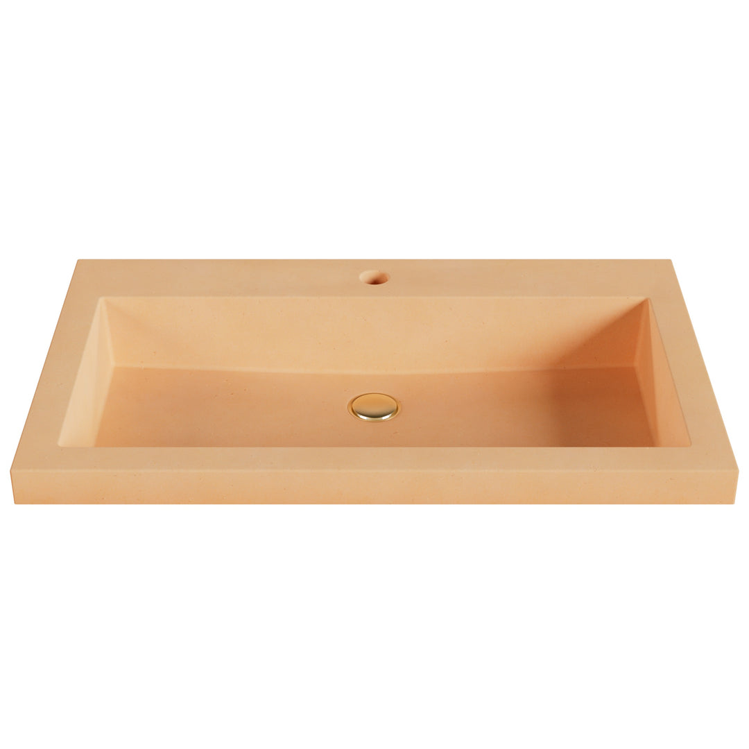 Kebi Trough Drop-In Faucet Ledge Sink - 30"