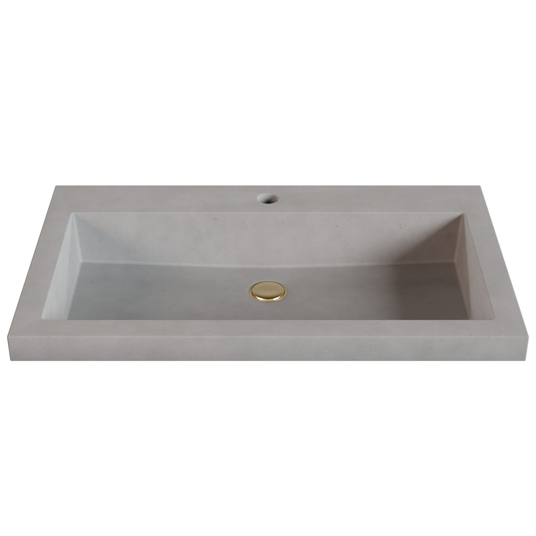 Kebi Trough Drop-In Faucet Ledge Sink - 30"