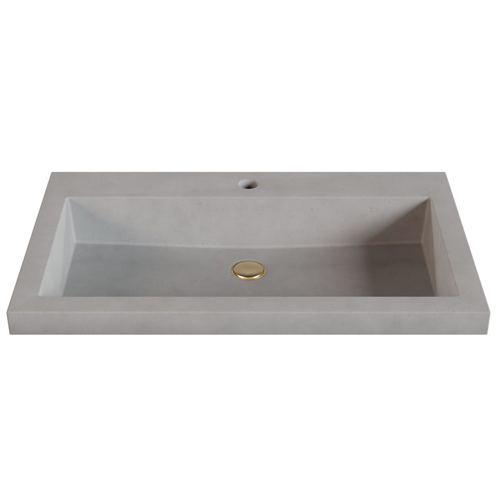 Kebi Trough Drop-In Faucet Ledge Sink - 30"