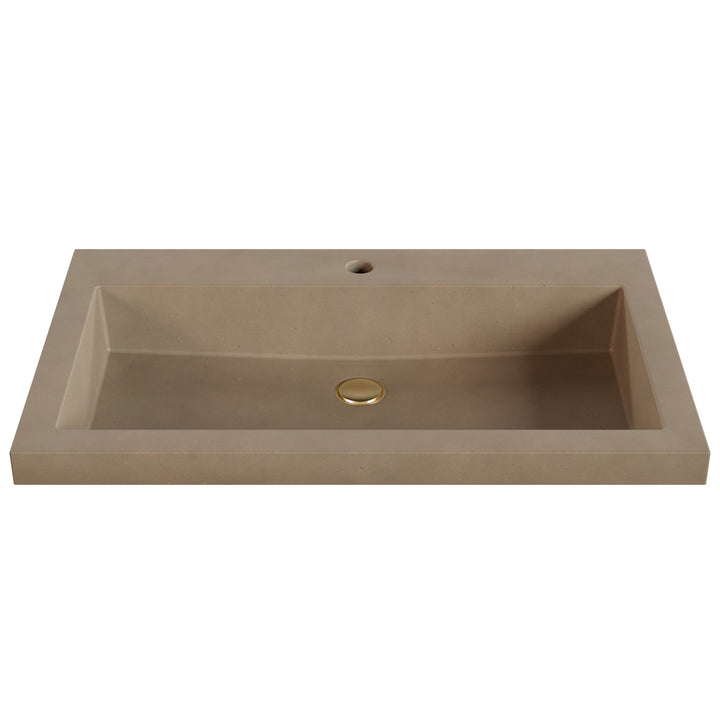 Kebi Trough Drop-In Faucet Ledge Sink - 30"