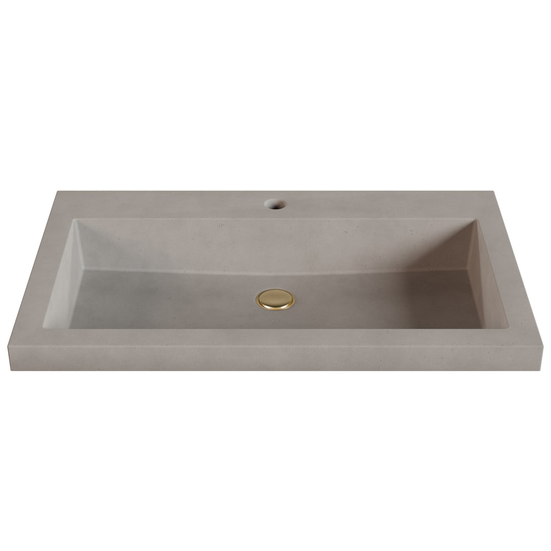 Kebi Trough Drop-In Faucet Ledge Sink - 30"