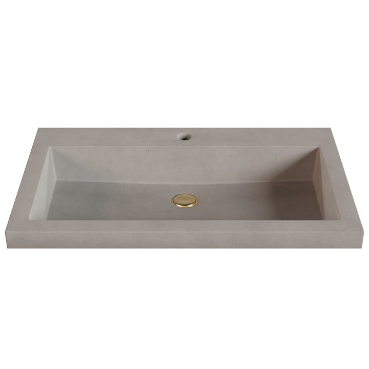Kebi Trough Drop-In Faucet Ledge Sink - 30"