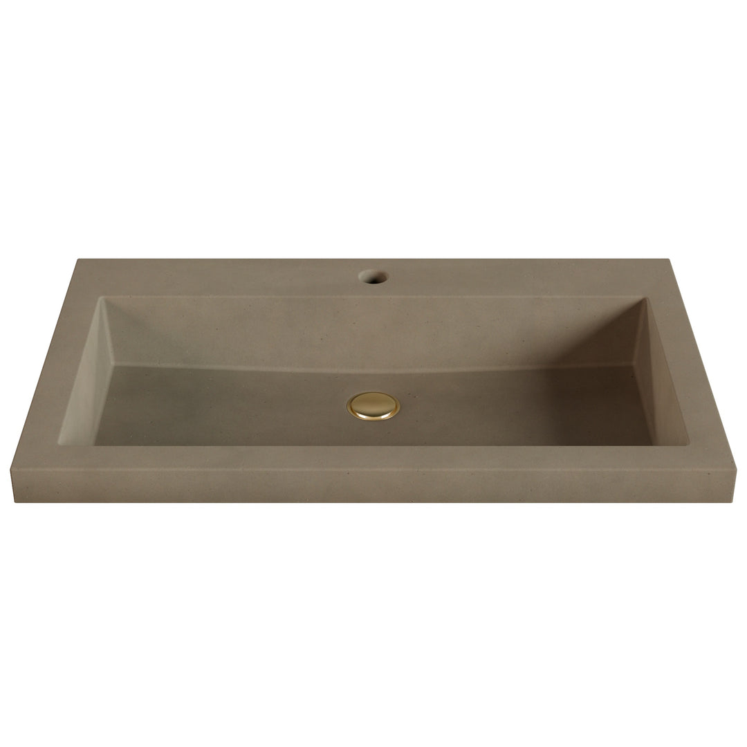 Kebi Trough Drop-In Faucet Ledge Sink - 30"
