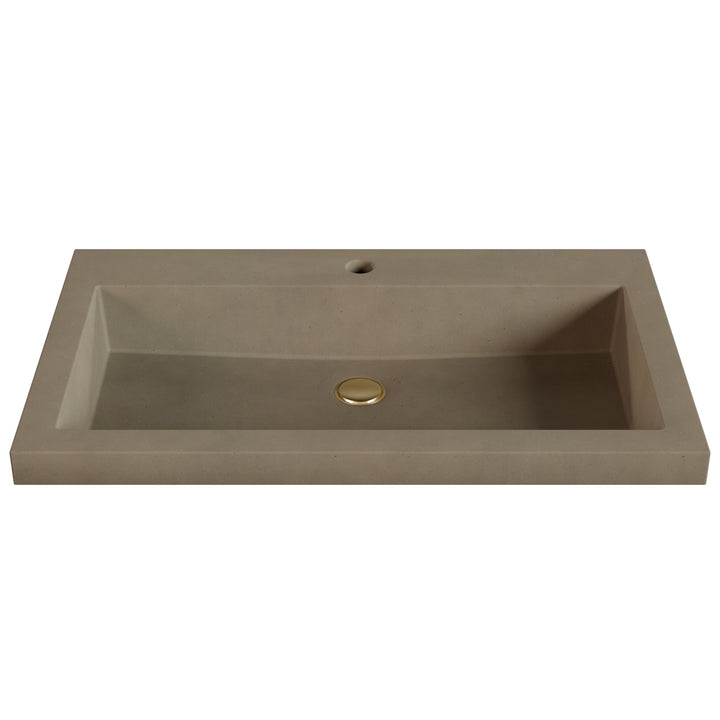 Kebi Trough Drop-In Faucet Ledge Sink - 30"