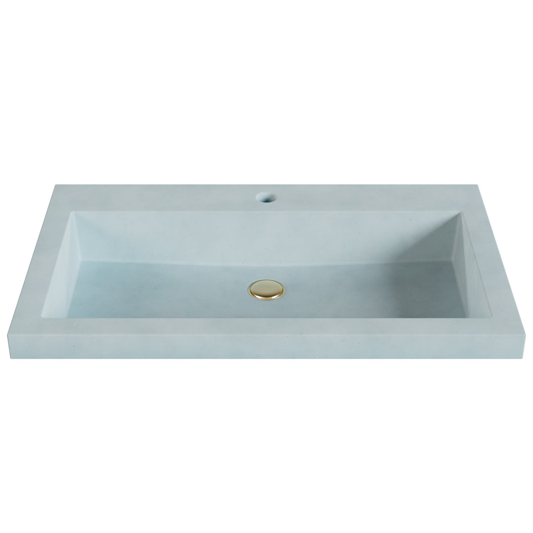 Kebi Trough Drop-In Faucet Ledge Sink - 30"
