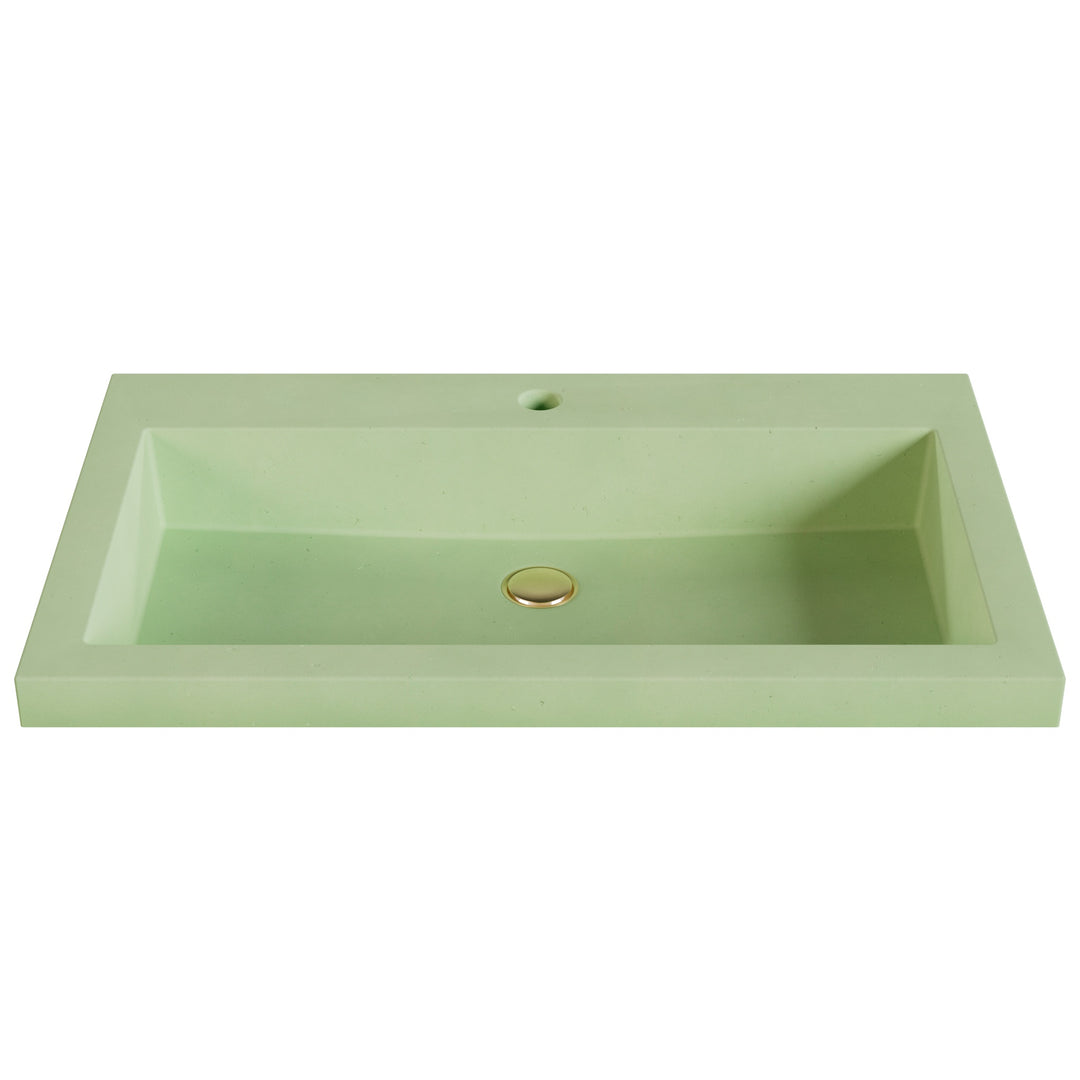 Kebi Trough Drop-In Faucet Ledge Sink - 30"