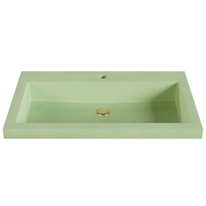 Kebi Trough Drop-In Faucet Ledge Sink - 30"