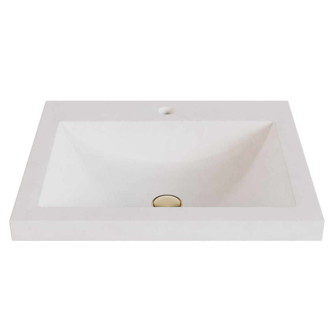 Nero Barrel Drop-In Faucet Ledge Sink - 22"