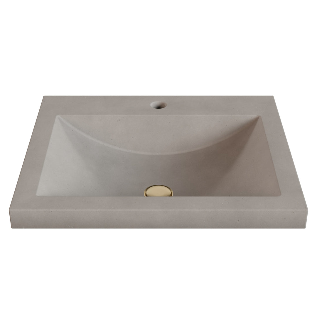 Nero Barrel Drop-In Faucet Ledge Sink - 22"