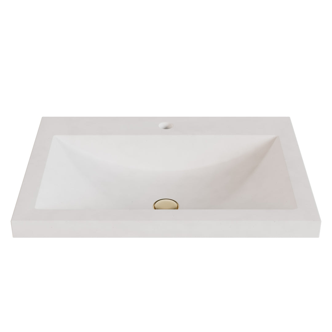 Nero Barrel Drop-In Faucet Ledge Sink - 26"