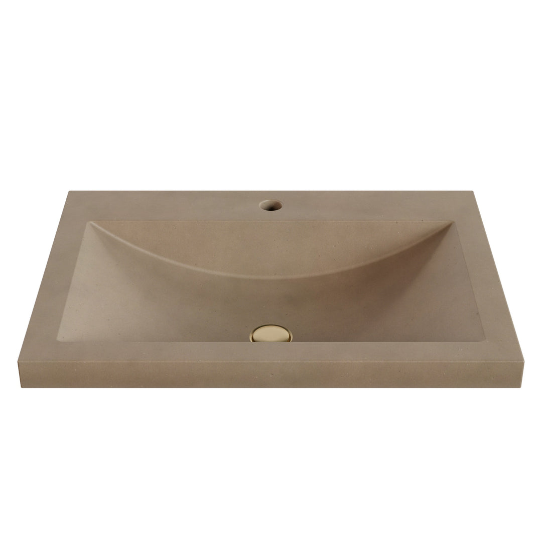 Nero Barrel Drop-In Faucet Ledge Sink - 26"