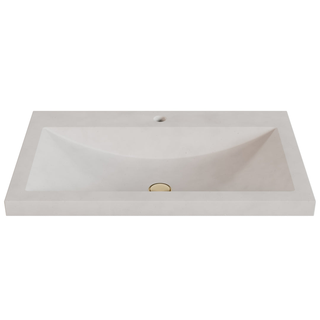 Nero Barrel Drop-In Faucet Ledge Sink - 30"